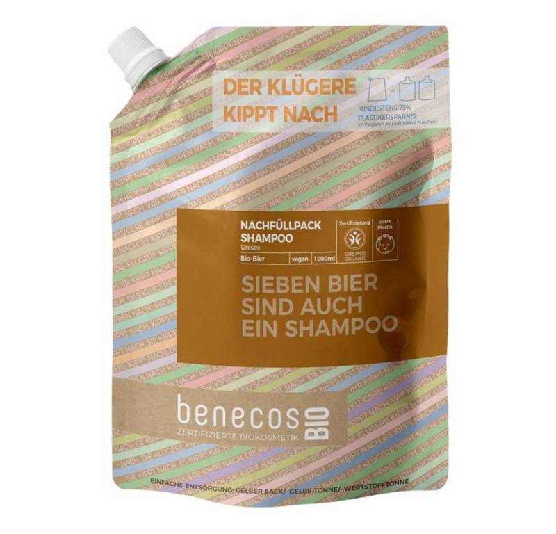 Benecos Haarshampoo Bier - Shampoo Refill 1L von Benecos
