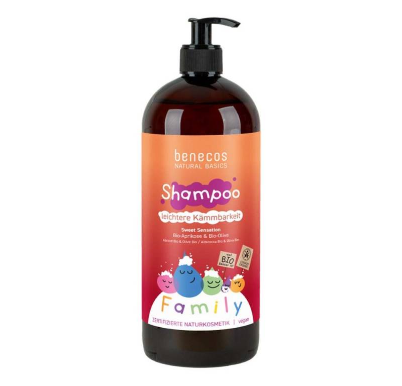 Benecos Haarshampoo Family Shampoo - Sweet Sensation Aprikose & Olive 950ml von Benecos