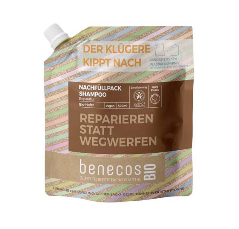 Benecos Haarshampoo Hafer - Shampoo Reparatur Refill 500ml von Benecos