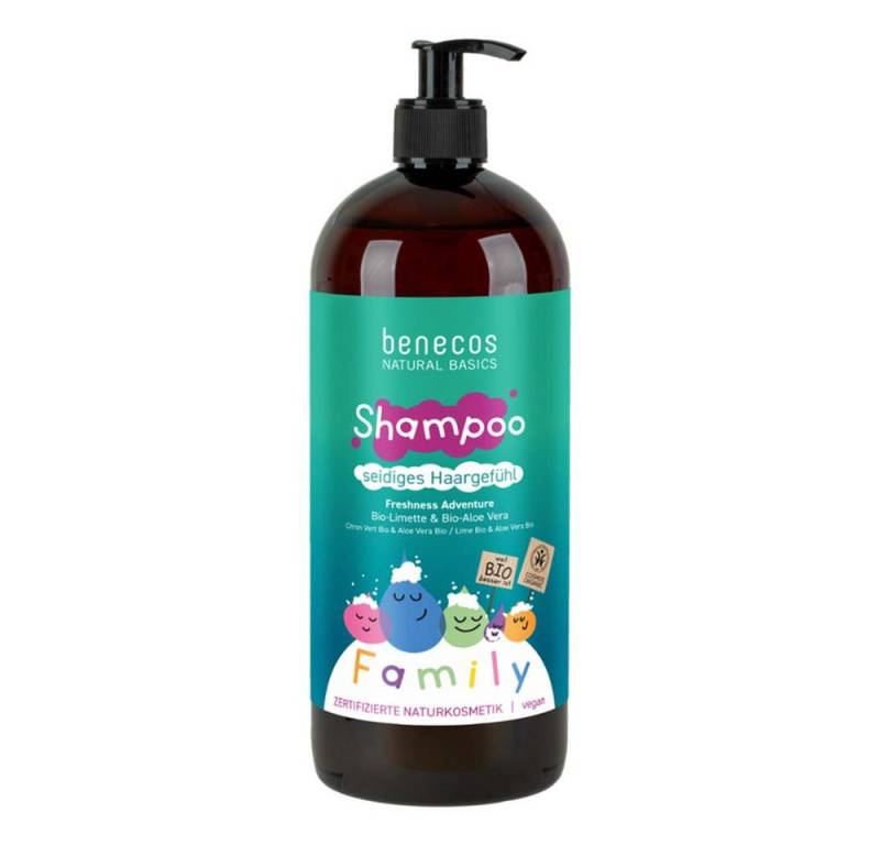 Benecos Haarshampoo Family Shampoo - Freshness Adventure Limette & Aloe Vera 950ml von Benecos