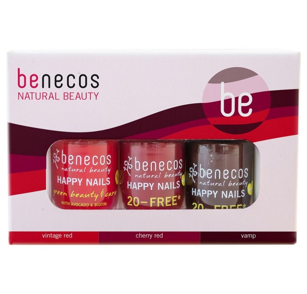 Benecos Pflege-Geschenkset Classic Red - Nagellack Geschenkset von Benecos