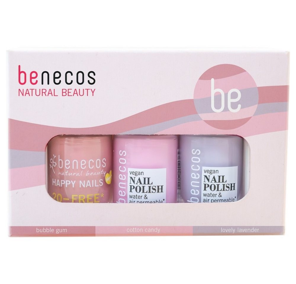 Benecos Pflege-Geschenkset Pretty Pastel - Nagellack Geschenkset von Benecos