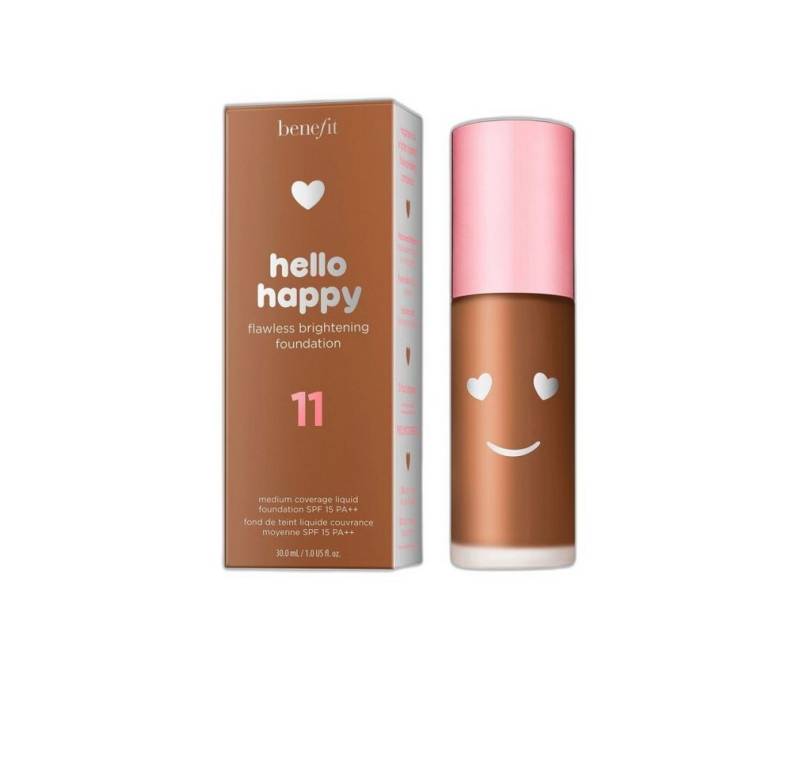 Benefit Foundation Hello Happy Brightening Liquid Foundation 11 Dark Neutral SPF 15 30 ml von Benefit