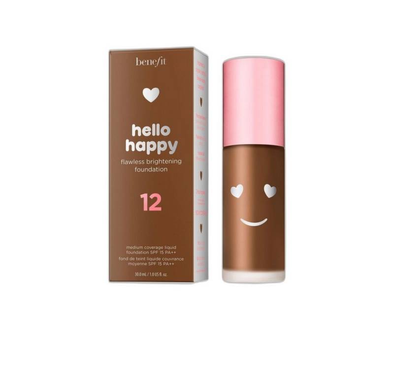 Benefit Foundation Hello Happy Brightening Liquid Foundation 12 Deep Warm SPF 15 30 ml von Benefit