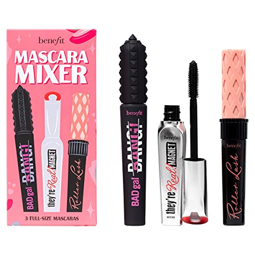 Benefit Mascara Mixer Full-Size Lifting & Lengthening Mascara, Curling Mascara & Volumizing Mascara, Schwarz (Worth £71.50), 3-teiliges Set von Benefit