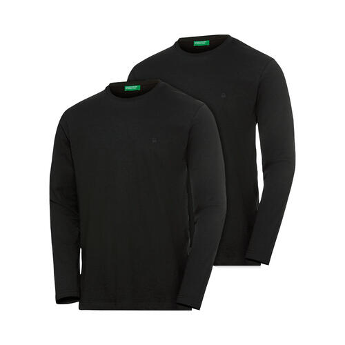 Benetton 2er Pack Herren Langarm-Shirts von Benetton