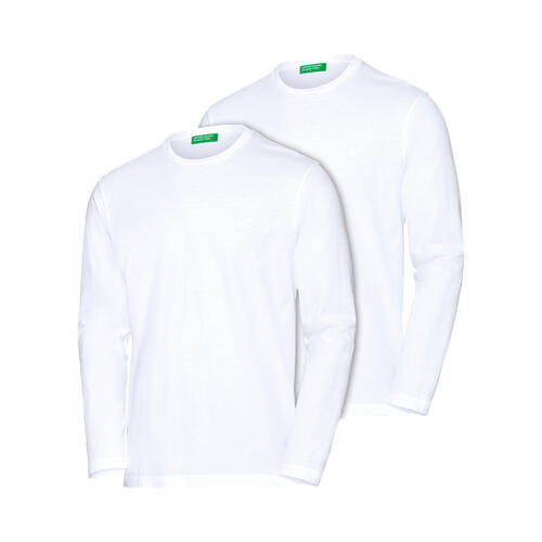 Benetton 2er Pack Herren Langarm-Shirts von Benetton