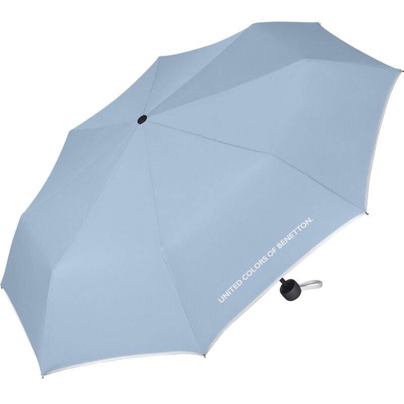 Benetton - Benetton Super Mini solid Faltschirm green lily Blau von Benetton