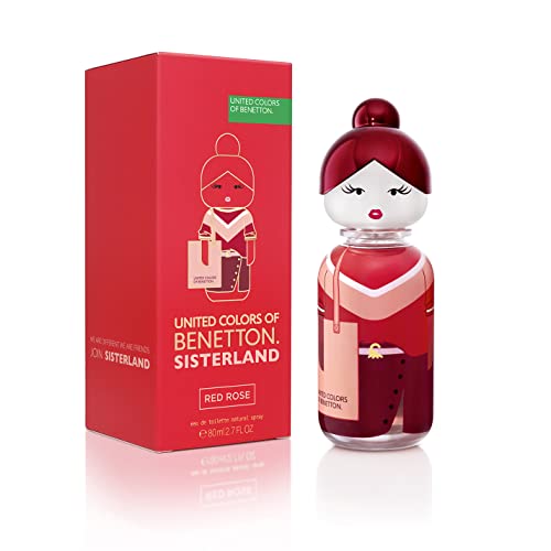 United Colors of Benetton – Sisterland Red Rose, Eau de Toilette für Damen – Frischer, moderner und junger Duft – Blumige und fruchtige Noten – Ideal für tagsüber – 80 ml von United Colors of Benetton