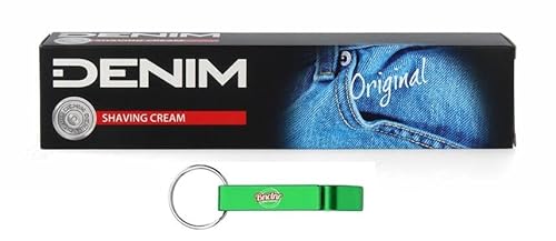 12x DENIM - Shaving Cream Original Rasiercreme, klassischer Duft für Männer 100ml + Beni Culinari Kostenloser Schlüsselanhänger von Beni Culinari