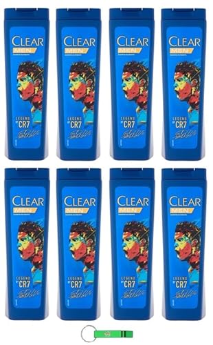 8x Clear Shampoo Legend by CR7 Men Shampoo für alle Haar- und Kopfhauttypen 225ml + Beni Culinari Kostenloser Schlüsselanhänger von Beni Culinari