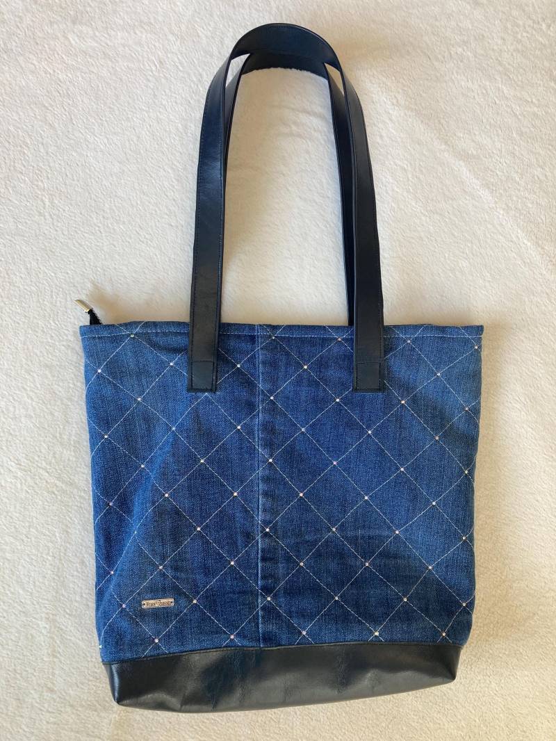 Handgemachte Recycled Denim Damentasche von BeniStyleByAlbena