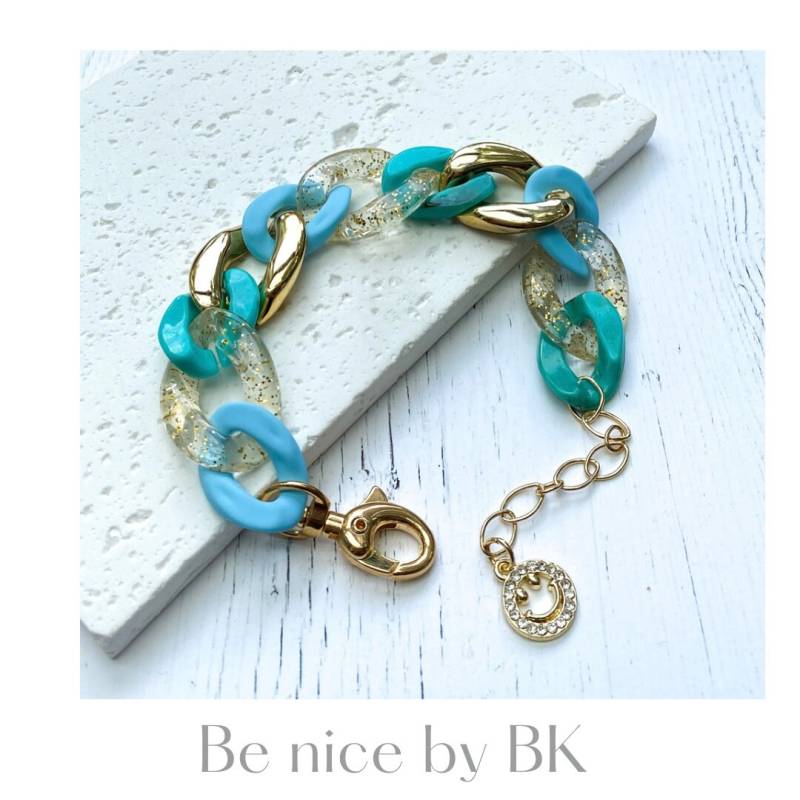Armband Damen - Statement Trends 2024 Gliederarmband Acryl Schmuck Y2K Geschenk Beste Freundin von BenicebyBK