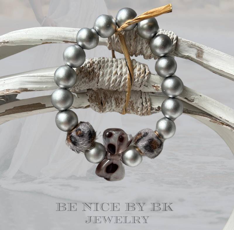 Leopard Armband Silber Im Boho Style - Statement Für Freundin Schmuck Geschenke Frauen von BenicebyBK
