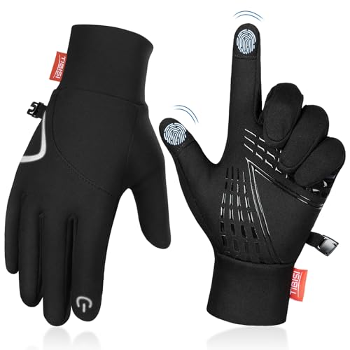 Benirap Fahrradhandschuhe Herren Damen Warme Winterhandschuhe Wasserabweisende Touchscreenhandschuhe Winddichte Laufhandschuhe rutschfeste Sporthandschuhe zum Laufen, Radfahren, Klettern -TM01,M von Benirap