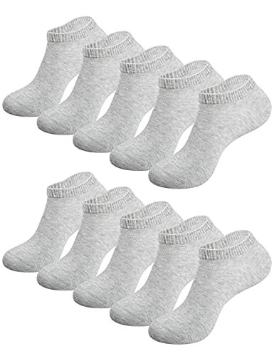 Benirap Kompressions Laufsocken Herren Damen Anti-Blasen-socken Running Socks Sportsocken mit TAB-Design, Kompressionszone, Belüftungsnetz und Fußgewölbeunterstützung 10 Pack(Grau,43-46) von Benirap