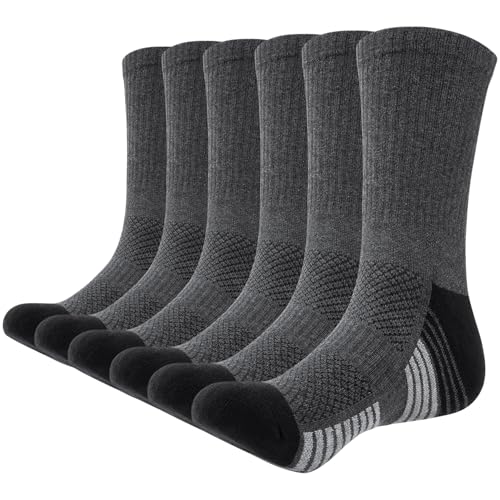 Benirap Socken Herren Damen 43-46 35-38, Wandersocken Baumwolle Sportsocken Atmungsaktiv Arbeitssocken 39-42 47-50 47-49 Laufsocken Verstärkte Sneaker Socken Fahrradsocken von Benirap