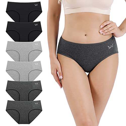 Unterwäsche Damen Stretch Baumwolle Hohe Taille Slips Weich Atmungsaktiv Bequeme Unterhosen Mehrpack von Benirap