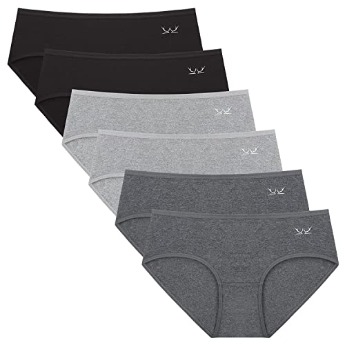 Benirap 6er Pack Unterhosen Damen, Pantys Damen Baumwolle Atmungsaktiv Slips Damen Bequeme Hipster Frauen Unterwäsche von Benirap