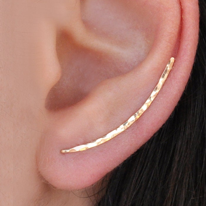 Cyber Week Sale, Ohrringe Für Frauen, Ear Jacket Ohrring Gold Silber, Lange Ohrstecker Ohrringe, Crawler von Benittamoko