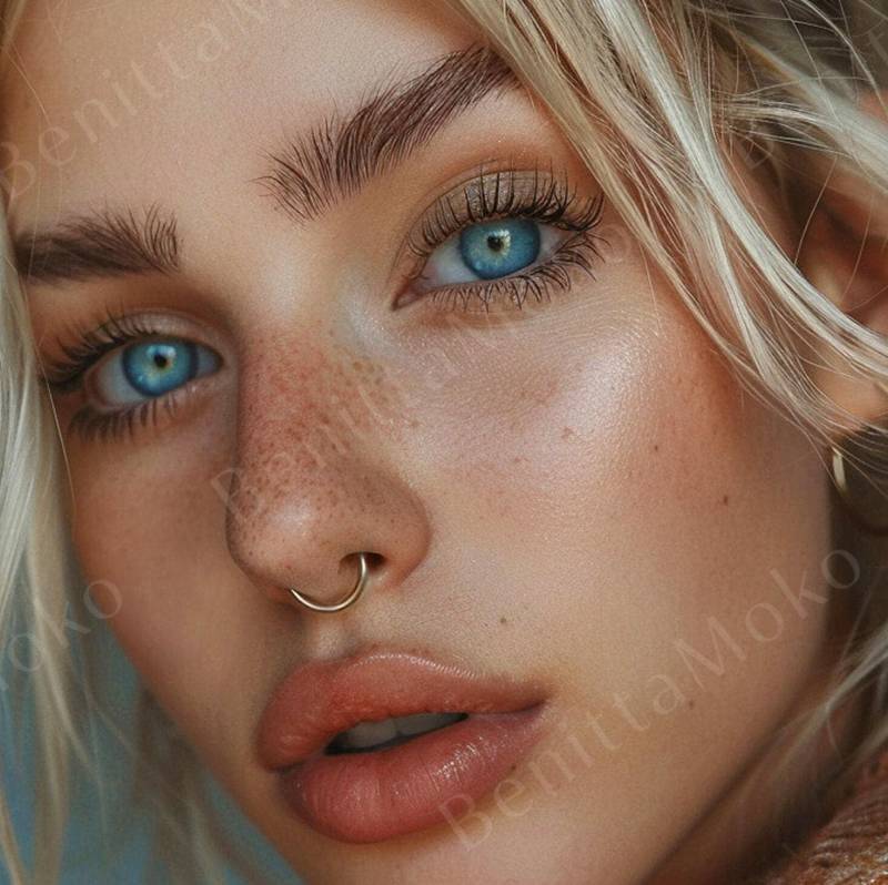 Stulpe Septum Ring Faux-Piercing, Sterling Silber Oder Gold Filled von Benittamoko