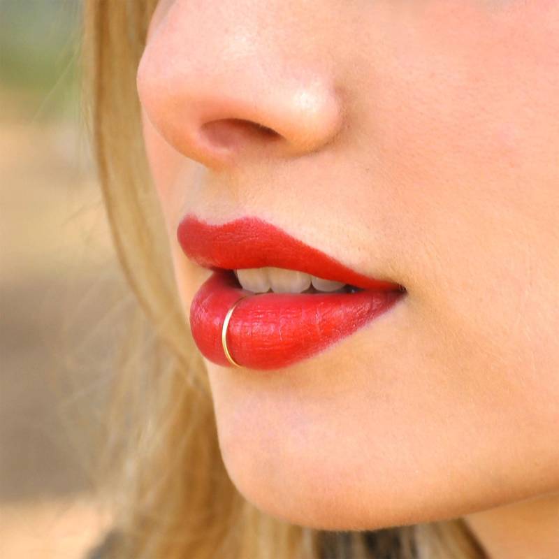 Lip Manschette, Lippe Ring Gefälschte, Kein Piercing Erforderlich, Labret Schmuck, Faux von Benittamoko