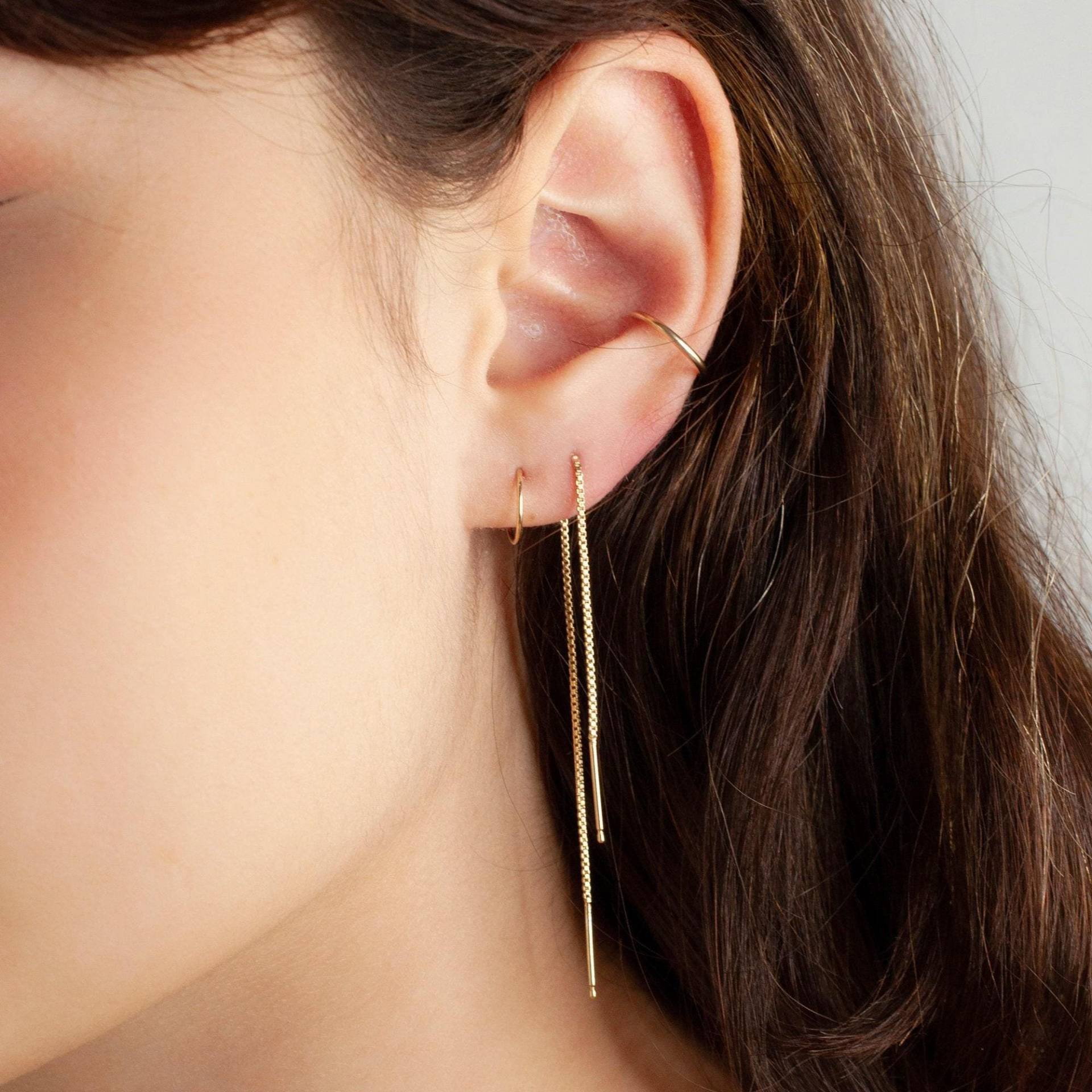 sterling Silber Gold Vermeil Ohrmanschette Kein Piercing Fake Conch Ring von Benittamoko