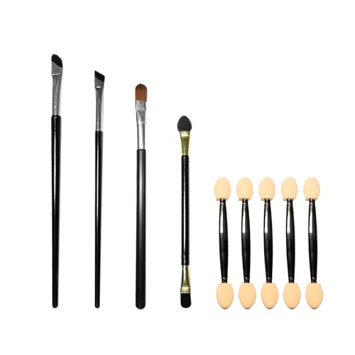 Benixmidart 9-teiliges Make-up-Pinsel-Set, 1 Eyeliner-Pinsel, 1 Augenbrauenpinsel, 7 Lidschattenpinsel, professionelle Make-up-Pinsel, doppelseitiger Make-up-Pinsel (B) von Benixmidart