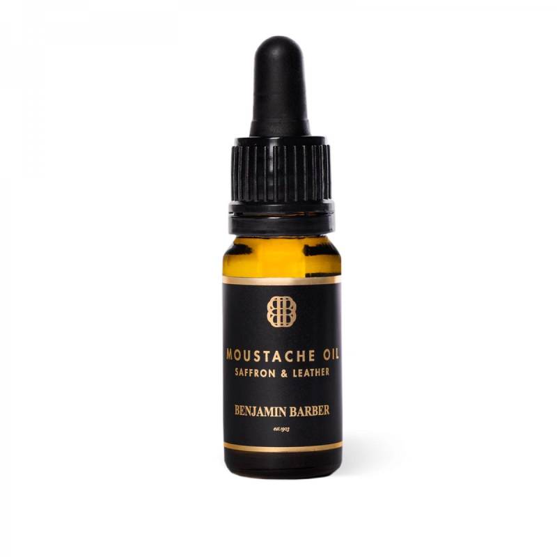 Benjamin Barber Moustache Oil (Schnurrbartöl) Saffron & Leather (10 ml) von Benjamin Barber