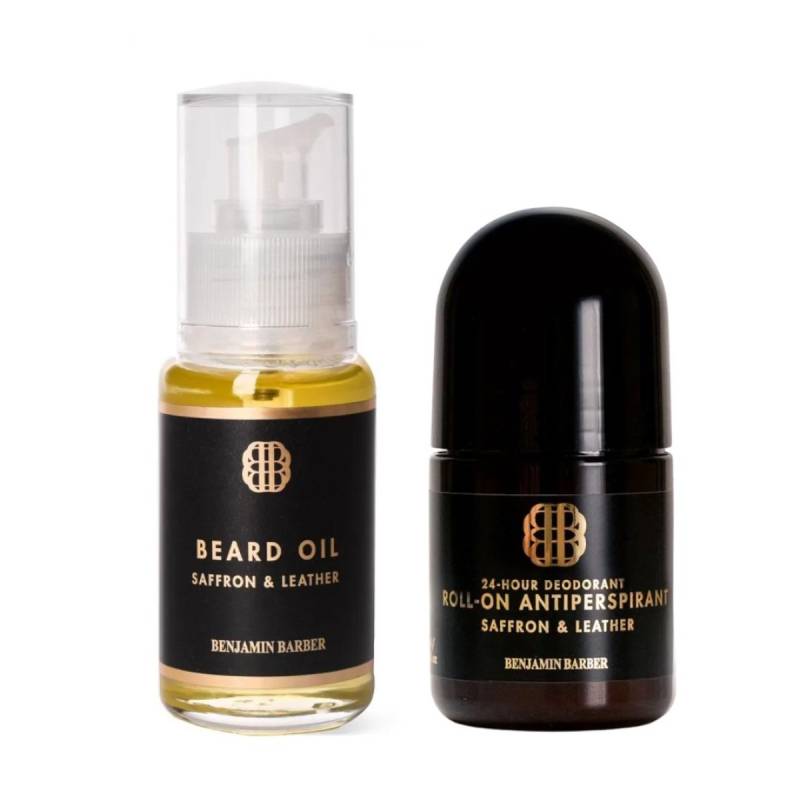 Benjamin Barber Saffron & Leather Bartöl + Deo Kit von Benjamin Barber