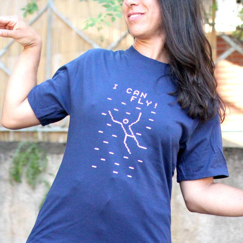 „Ich Kann Fliegen"-T-Shirt - Alle Größen, Farben ... Baumwolle, Viel Spaß, Es Ist Handwerklicher Druck von BenjaminFerre
