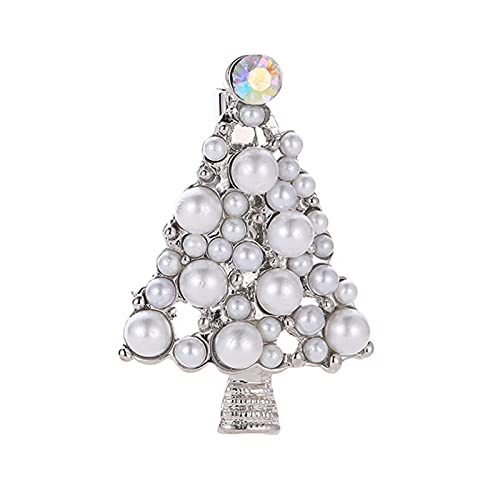 Benoon Perle Weihnachtsbaum Brosche Brosche Pin Weihnachtsbaum Form Faux Perlen Schmuck Brosche Kleidung Dekor, Metall Benoon Perle Weihnachtsbaum Brosche Brosche Pin Weihnachtsbaum Form Faux Perlen Schmuck Brosche Kleidung Dekor, Metall von Benoon