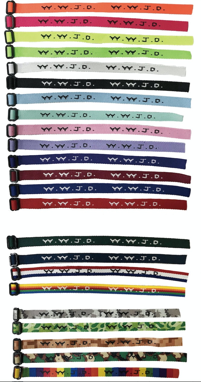 1 Wwjd Original Gewebtes Armband, Religiöses Was Würde Jesus Bibel Lesezeichen, Kinder Geschenke, Sonntagsschule Fundraisum Armbänder Tun von BensAccessories