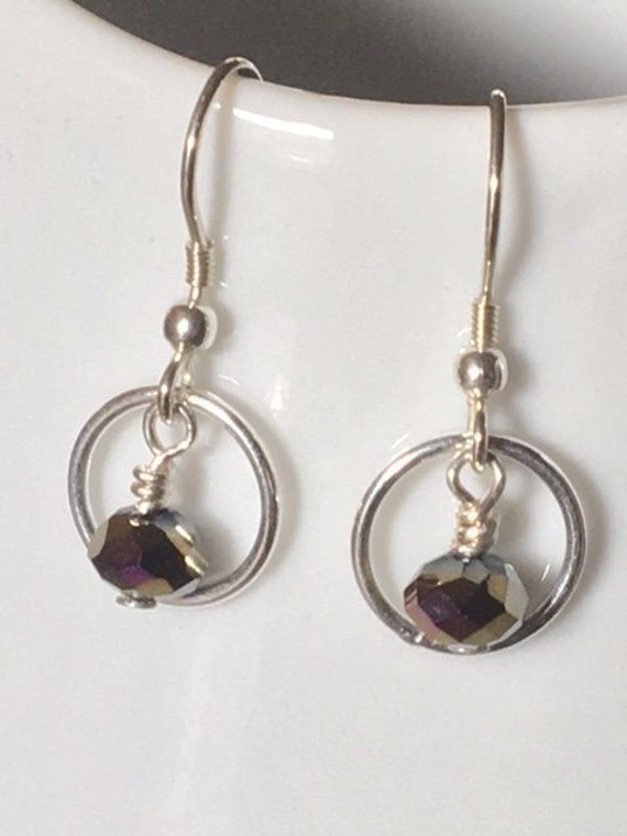Swarovski Kristall Und Sterling Silber Ohrringe Swarovski Kristall Und Sterling Silber Ohrringe von BensonHandcrafted