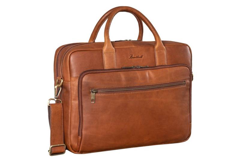 Benthill Aktentasche Echt Leder Laptoptasche Notebooktasche Umhängetasche Laptoptasche, Schultergurt / Umhängegurt Reißverschlussfach von Benthill
