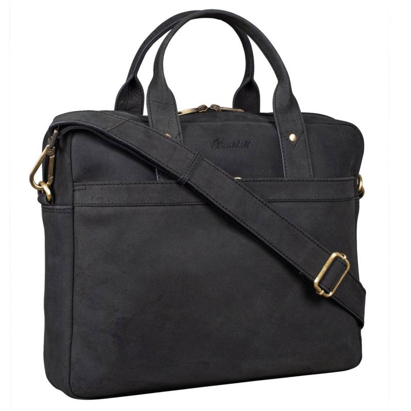 Benthill Aktentasche Echt Leder Laptoptasche Notebooktasche Vintage Herren Umhängetasche, Schultergurt / Umhängegurt Reißverschlussfach von Benthill