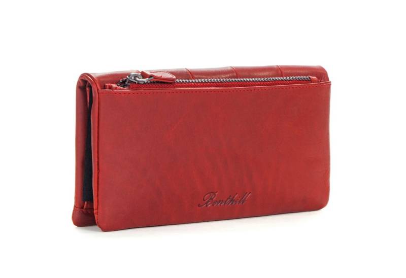 Benthill Geldbörse Damen Echt Leder Portemonnaie Groß RFID Vintage Geldbeutel Clutch, RFID-Schutz Kartenfächer Münzfach Reißverschlussfach von Benthill