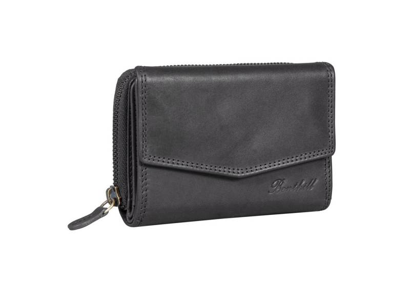Benthill Geldbörse Damen Portemonnaie Echt Leder RFID Vintage Portmonee Geldbeutel, RFID-Schutz Kartenfächer Münzfach Reißverschlussfach von Benthill
