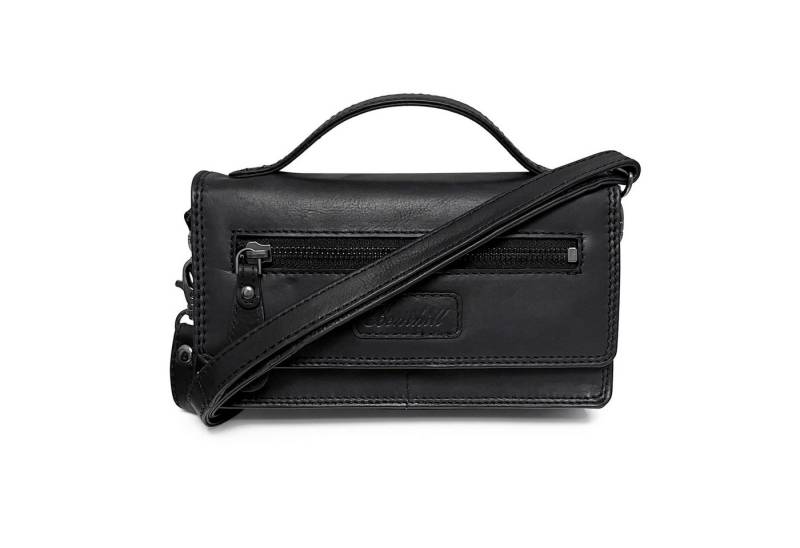 Benthill Geldbörse Echt Leder Reisebrieftasche Umhängetasche Klein Travel Schultertasche, RFID-Schutz Münzfach Kartenfächer Handy-Fach Umhängegurt von Benthill