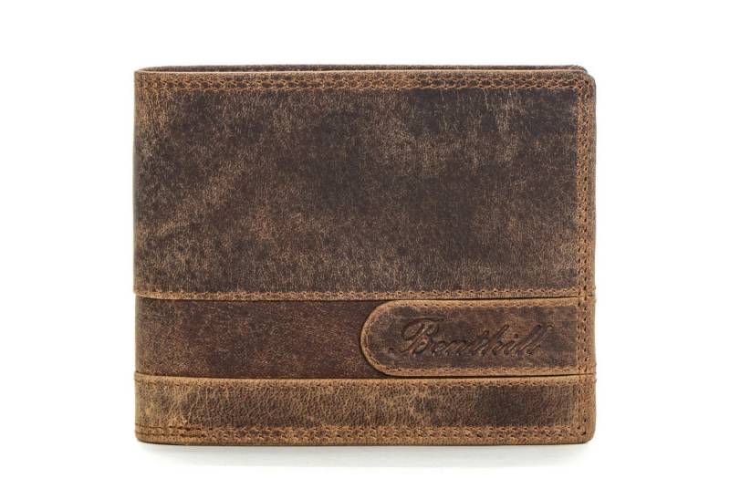 Benthill Geldbörse Herren Echt-Leder Geldbeutel RFID Großes Portemonnaie Männer Vintage, RFID-Schutz Kartenfächer Münzfach von Benthill