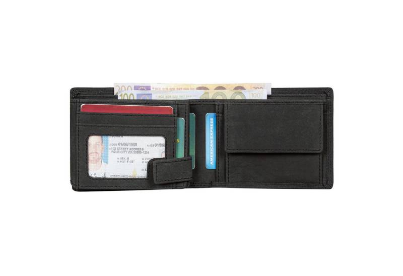 Benthill Geldbörse Herren Echt-Leder Geldbeutel RFID Großes Portemonnaie Männer Vintage, RFID-Schutz Kartenfächer Münzfach von Benthill