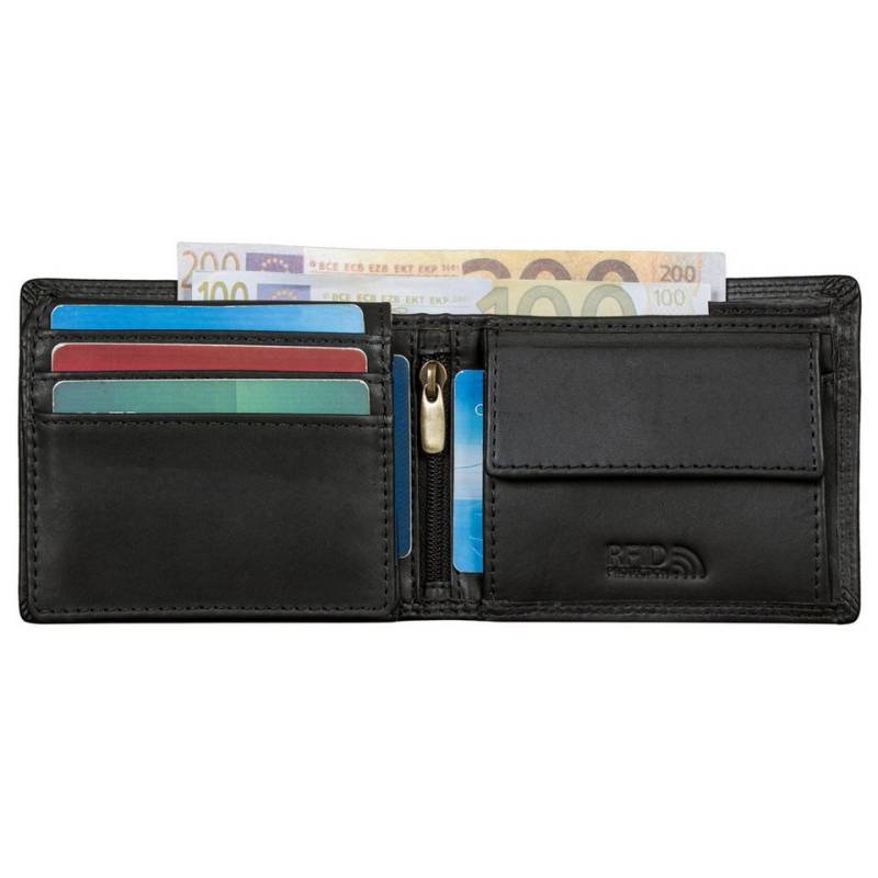 Benthill Geldbörse Herren Echtleder RFID Portemonnaie Slim Gelbeutel Vintage Leder, RFID-Schutz Kartenfächer Münzfach von Benthill