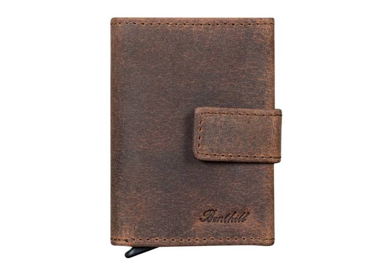 Benthill Geldbörse Herren Echt Leder RFID Slim Klein Smart Wallet Kartenetui Portemonnaie, RFID-Schutz Kartenfächer Münzfach von Benthill