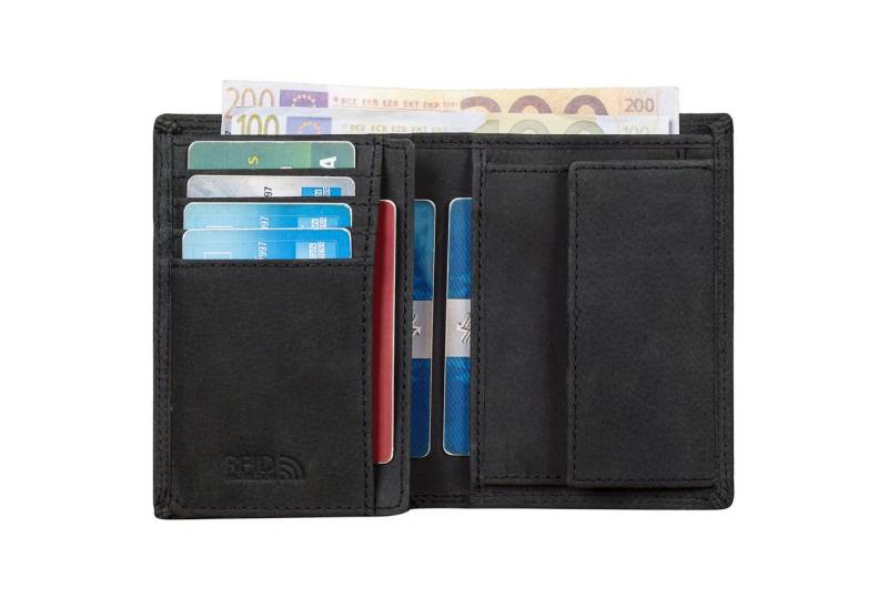 Benthill Geldbörse Herren Ledergeldbörse Geldbeutel RFID Slim Portemonnaie Vintage, RFID-Schutz Kartenfächer Münzfach von Benthill