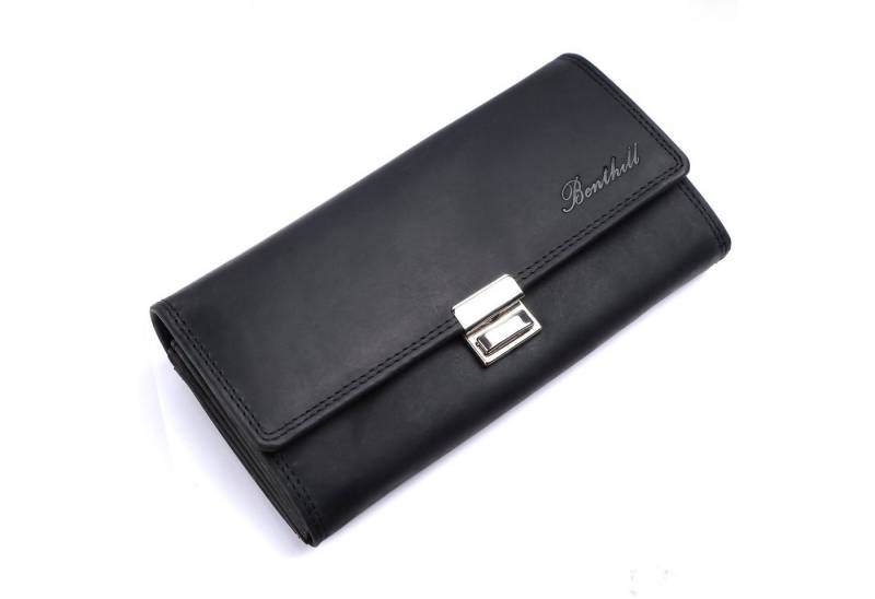 Benthill Geldbörse Kellner Echt Leder Kellnerportemonnaie RFID Schutz Profi Kellnerbörse, RFID-Schutz Kartenfächer Münzfach Reißverschlussfach von Benthill