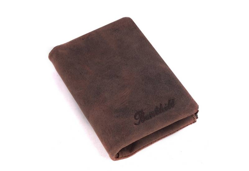 Benthill Geldbörse Klein Echt-Leder Geldbeutel RFID Schutz Slim Wallet Leder Portemonnaie, RFID-Schutz Kartenfächer Münzfach Reißverschlussfach von Benthill