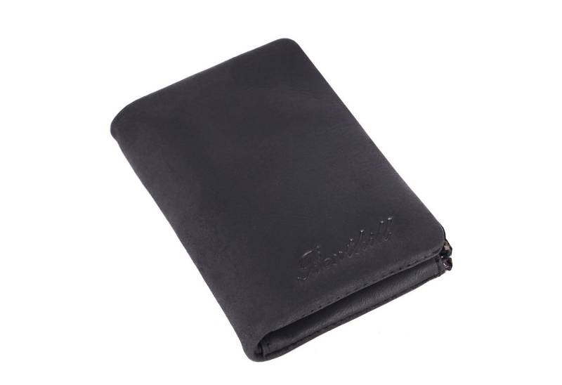 Benthill Geldbörse Klein Echt-Leder Geldbeutel RFID Schutz Slim Wallet Leder Portemonnaie, RFID-Schutz Kartenfächer Münzfach Reißverschlussfach von Benthill
