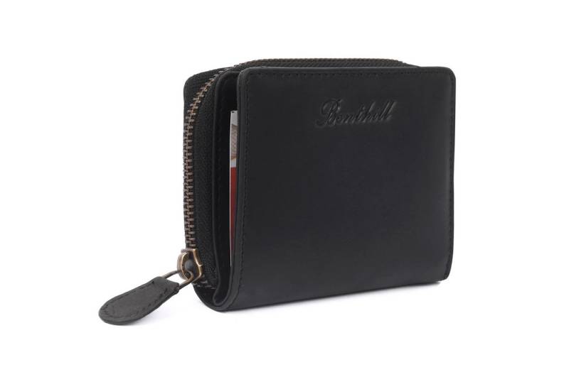 Benthill Geldbörse Klein Echt Leder RFID Damen & Herren Geldbeutel Slim-Wallet Portmonee, RFID-Schutz Kartenfächer Münzfach Reißverschlussfach von Benthill
