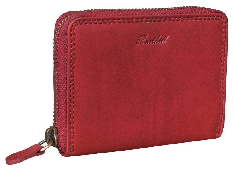 Benthill Geldbörse Klein Leder Mini Geldbeutel Damen RFID Portmonee Slim Portemonnaie, RFID-Schutz Kartenfächer Münzfach Reißverschlussfach von Benthill