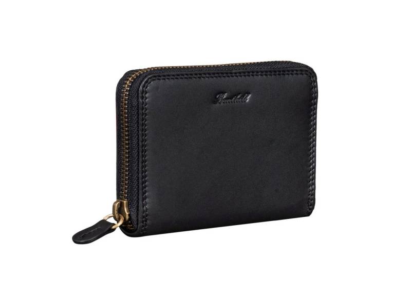 Benthill Geldbörse Klein Leder Mini Geldbeutel Damen RFID Portmonee Slim Portemonnaie, RFID-Schutz Kartenfächer Münzfach Reißverschlussfach von Benthill